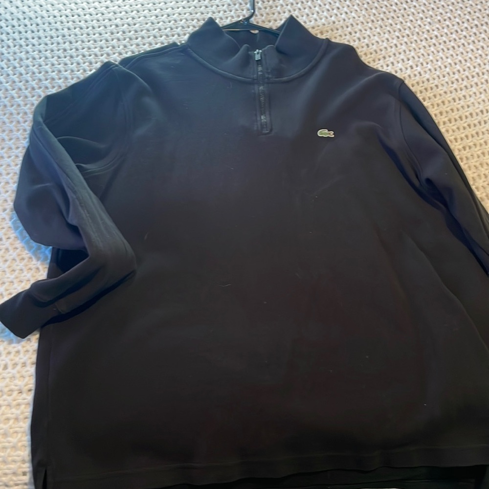 Lacoste 1/4 zip up Sweatshirt Shirt - Picture 1 of 9